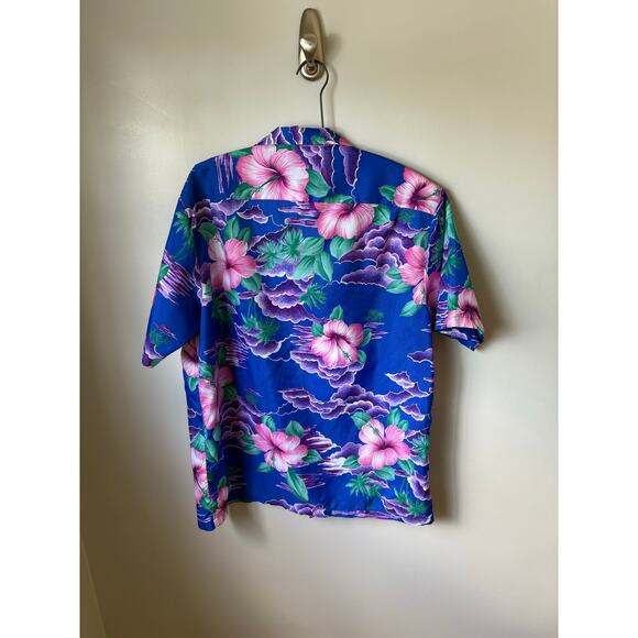 Vintage Hilo Hattie Bold Hibiscus Pattern Hawaiian Shirt - Picture 4 of 6